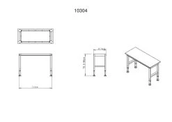 HBM Werkbank Met Massief Houten Blad, In Hoogte Verstelbaar, 122 Cm -Meubelgereedschap Winkel 10304 frame maten.jpg 1200x600 0feb5ebc88
