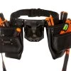 ToolPack Industriële Gereedschapsgordel, 2 Vaste Holsters, Rolbandmaat- & Hamerhouder, Zwarte Afwerking