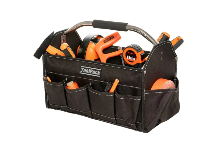 ToolPack Efficiënte Gereedschapstas, Metalen Draaghendel Met Anti-slip Greep, Verstelbare Draagriem 1 ToolPack Efficiënte Gereedschapstas, Metalen Draaghendel Met Anti-slip Greep, Verstelbare Draagriem