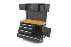 HBM Gereedschapswagen Met Kastenwand, Houten Werkblad, 122 Cm, Zwart -Meubelgereedschap Winkel hbm 006 106.jpg 1200x600 8e7eaebc88