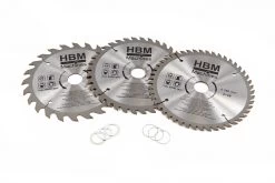HBM 160 Mm 3 Delige Profi Cirkelzaagbladenset Voor Invalzaag