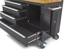 HBM Gereedschapswagen Met Kastenwand, Houten Werkblad, 122 Cm, Zwart -Meubelgereedschap Winkel hbm 008 108.jpg 1200x600 563deebc88