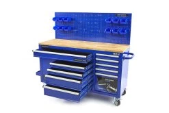 HBM Gereedschapswagen Met Achterwand, Houten Werkblad, 158 Cm, Blauw -Meubelgereedschap Winkel hbm 013 100.jpg 1200x600 a919febc88