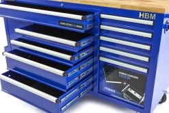 HBM Gereedschapswagen Met Achterwand, Houten Werkblad, 158 Cm, Blauw -Meubelgereedschap Winkel hbm 015 91.jpg 1200x600 f8c3aebc88