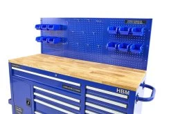 HBM Gereedschapswagen Met Achterwand, Houten Werkblad, 158 Cm, Blauw -Meubelgereedschap Winkel hbm 019 100.jpg 1200x600 48819ebc88