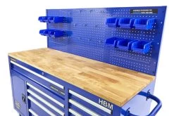 HBM Gereedschapswagen Met Achterwand, Houten Werkblad, 158 Cm, Blauw -Meubelgereedschap Winkel hbm 020 103.jpg 1200x600 a4627ebc88
