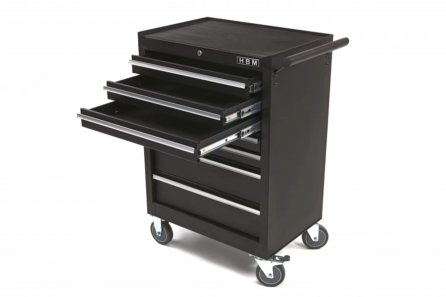 HBM Gereedschapswagen Hoog Met 7 Laden - 68 Cm - Zwart 3 HBM Gereedschapswagen Hoog Met 7 Laden - 68 Cm - Zwart - Afbeelding 3