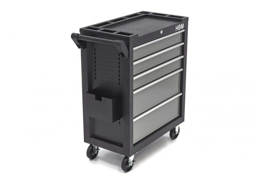 HBM Verrijdbare Gereedschapswagen Met 5 Laden - 80cm - Zwart 11 HBM Verrijdbare Gereedschapswagen Met 5 Laden - 80cm - Zwart - Afbeelding 11