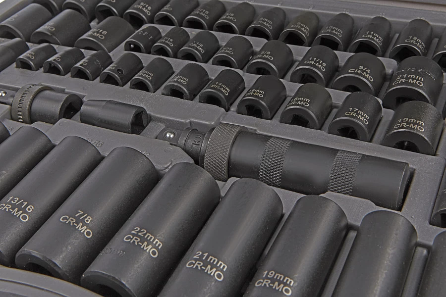 HBM 119 Delige Professionele Krachtdoppenset Metrische En INCH Maten 3 HBM 119 Delige Professionele Krachtdoppenset Metrische En INCH Maten - Afbeelding 3