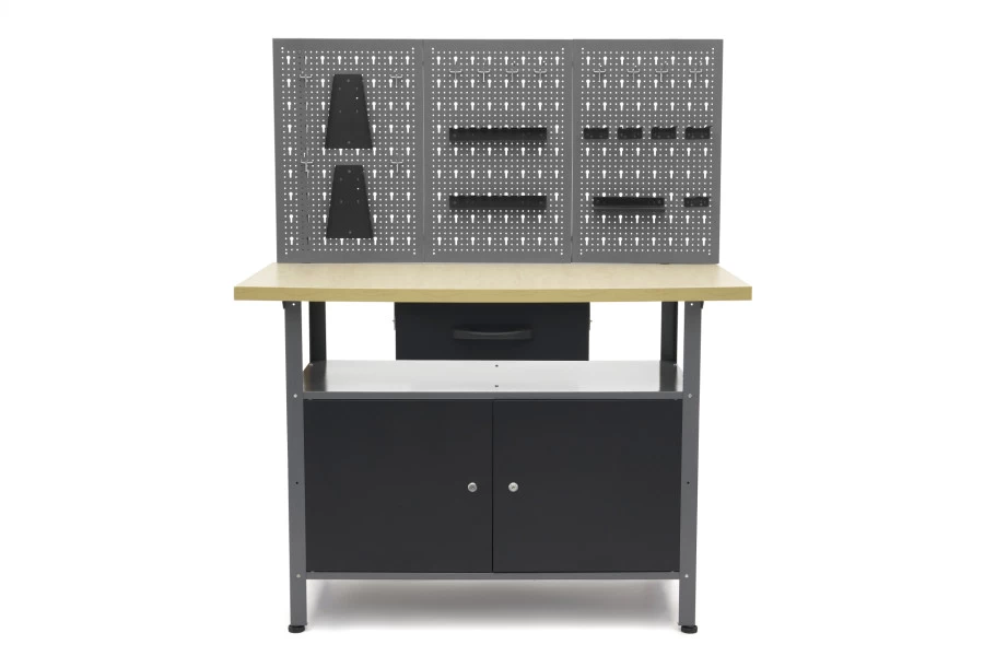 HBM Werkbank Met Deuren 120 X 60 X 145 Cm 1 HBM Werkbank Met Deuren 120 X 60 X 145 Cm