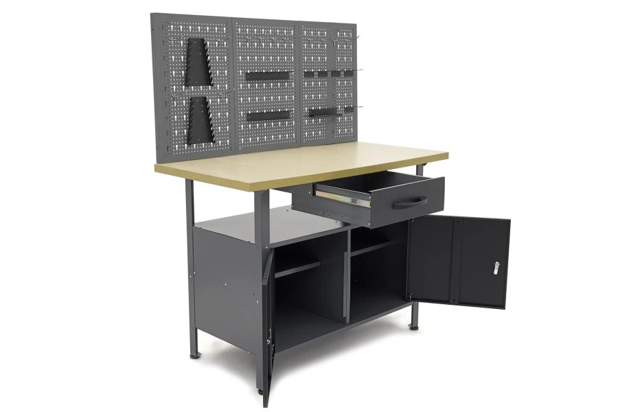 HBM Werkbank Met Deuren 120 X 60 X 145 Cm 6 HBM Werkbank Met Deuren 120 X 60 X 145 Cm - Afbeelding 6