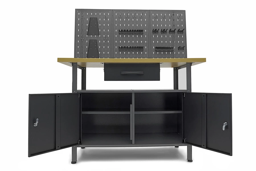 HBM Werkbank Met Deuren 120 X 60 X 145 Cm 5 HBM Werkbank Met Deuren 120 X 60 X 145 Cm - Afbeelding 5