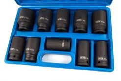 HBM 3/4" Krachtdoppenset Grote Maten 10 Delig