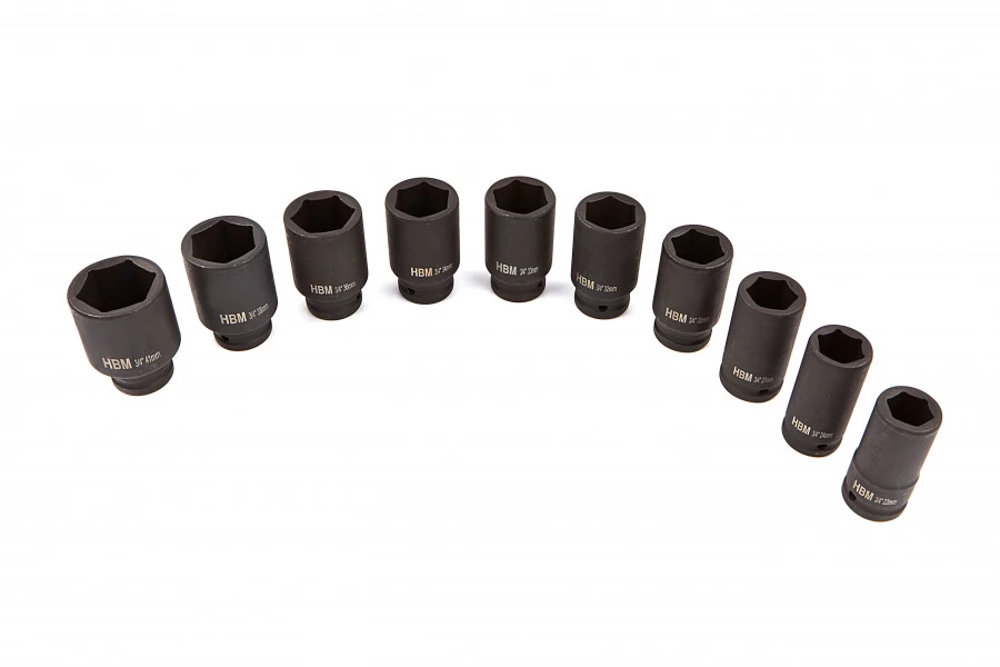 HBM 3/4" Krachtdoppenset Grote Maten 10 Delig 3 HBM 3/4" Krachtdoppenset Grote Maten 10 Delig - Afbeelding 3