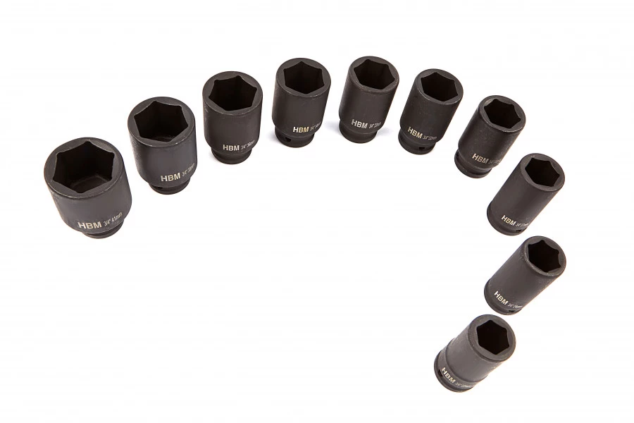 HBM 3/4" Krachtdoppenset Grote Maten 10 Delig 2 HBM 3/4" Krachtdoppenset Grote Maten 10 Delig - Afbeelding 2