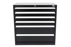 HBM 6 Laden Profi Gereedschapskast 90 X 45 X 90 Cm Zwart