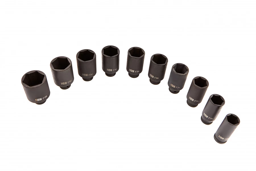 HBM 1/2" Krachtdoppenset Grote Maten 10 Delig 3 HBM 1/2" Krachtdoppenset Grote Maten 10 Delig - Afbeelding 3