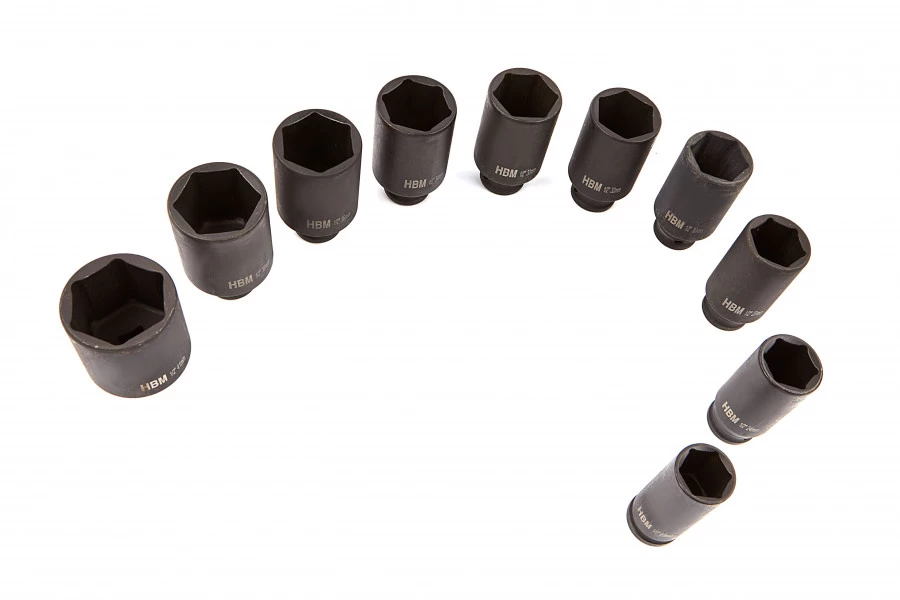 HBM 1/2" Krachtdoppenset Grote Maten 10 Delig 2 HBM 1/2" Krachtdoppenset Grote Maten 10 Delig - Afbeelding 2