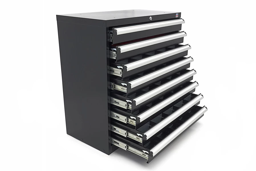 HBM 8 Laden Profi Gereedschapskast 90 X 45 X 90 Cm Zwart 7 HBM 8 Laden Profi Gereedschapskast 90 X 45 X 90 Cm Zwart - Afbeelding 7