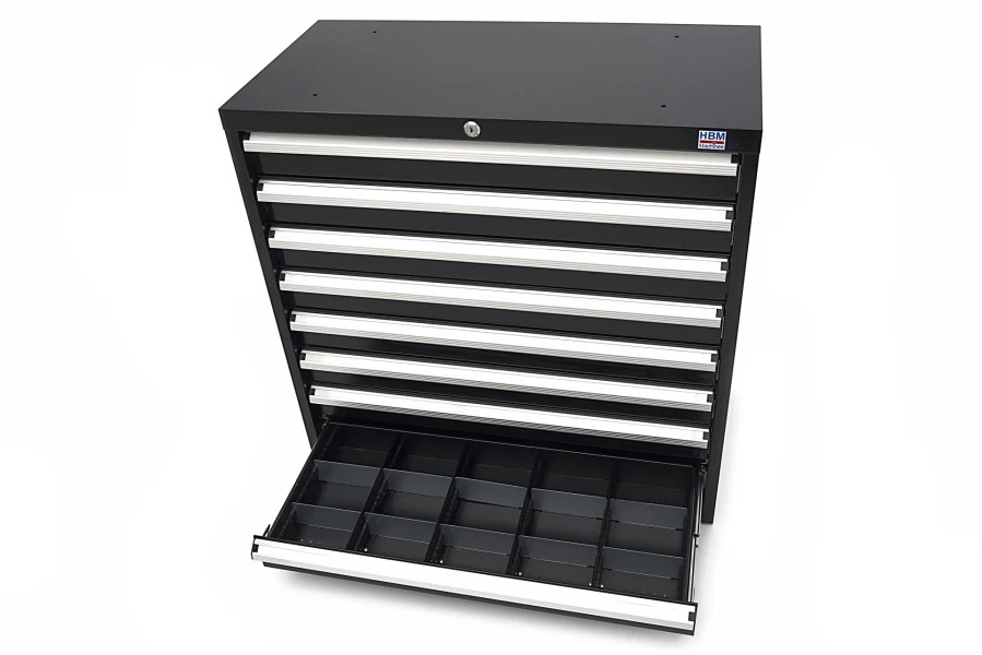 HBM 8 Laden Profi Gereedschapskast 90 X 45 X 90 Cm Zwart 16 HBM 8 Laden Profi Gereedschapskast 90 X 45 X 90 Cm Zwart - Afbeelding 16