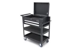 HBM 2 Laden Gereedschapswagen Met 2 Plateaus En Opbergvak - 91 Cm - Zwart -Meubelgereedschap Winkel hbm 184 88.jpg 1200x600 f2535ebc88