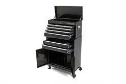 HBM Gereedschapswagen Met Opzetkast 61 Cm, Zwart