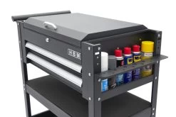 HBM 2 Laden Gereedschapswagen Met 2 Plateaus En Opbergvak - 91 Cm - Zwart -Meubelgereedschap Winkel hbm 192 86.jpg 1200x600 a8bf8ebc88