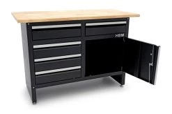 HBM 120 Cm Werkbank Met 5 Laden 1 Deur En Massief Houten Werkblad -Meubelgereedschap Winkel hbm 2050 9.jpg 1200x600 6d7f5ebc88
