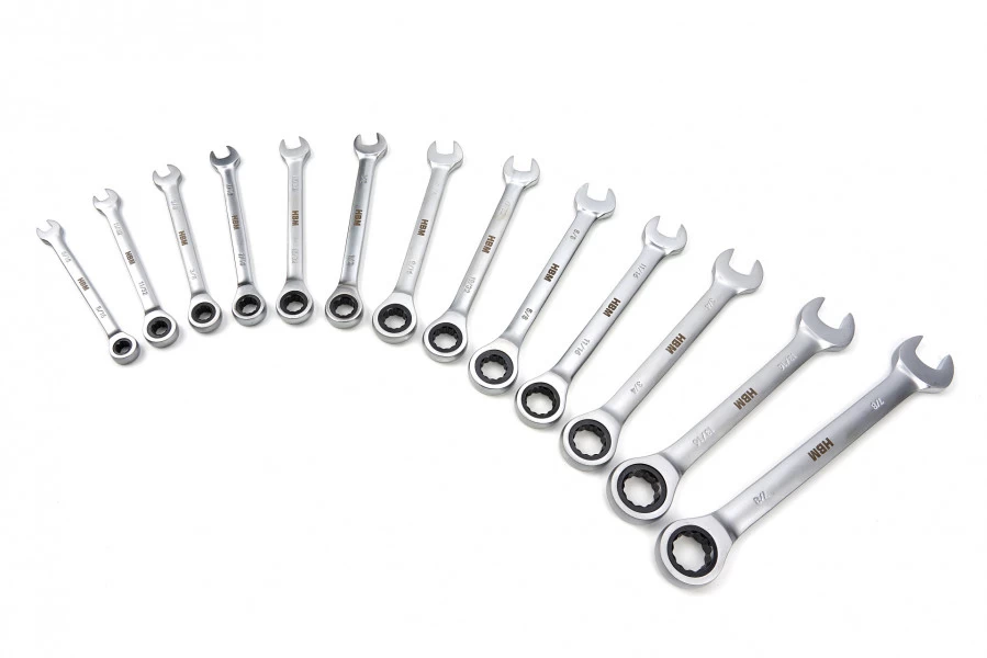 HBM 13 Delige Ring, Ratel, Steeksleutelset INCH In Carbon Foam Inlay Voor Gereedschapswagen 6 HBM 13 Delige Ring, Ratel, Steeksleutelset INCH In Carbon Foam Inlay Voor Gereedschapswagen - Afbeelding 6