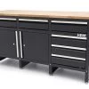 HBM 171 Cm Werkbank Met 6 Laden 2 Deuren En Massief Houten Werkblad