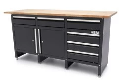 Meubelgereedschap Winkel 38 HBM 171 Cm Werkbank Met 6 Laden 2 Deuren En Massief Houten Werkblad