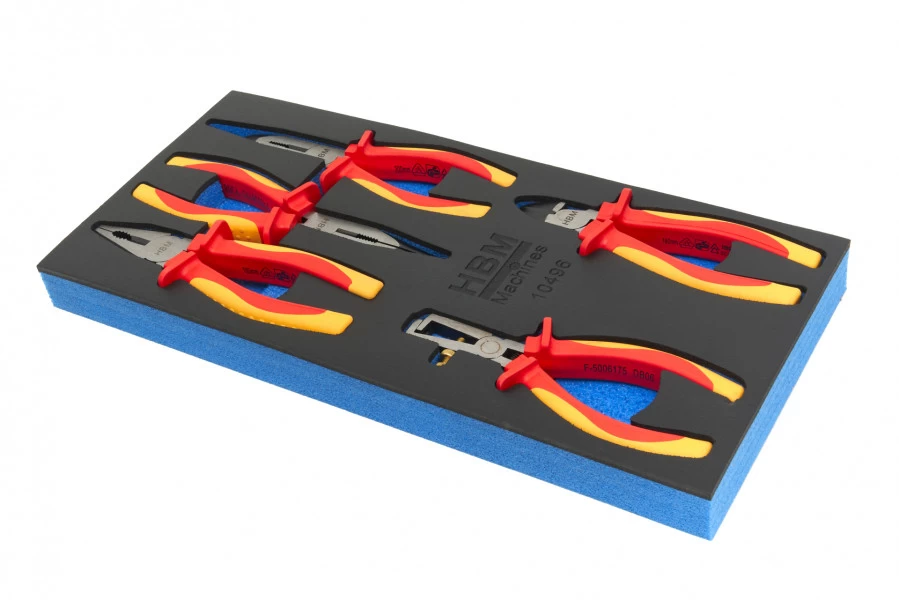 HBM 5 Delige Professionele VDE Tangenset 1 HBM 5 Delige Professionele VDE Tangenset