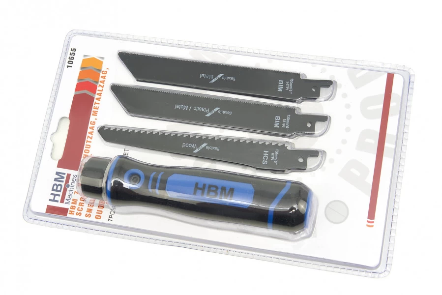 HBM 7 Delige Houtzaag, Metaalzaag, Schrobzaag Met Snelwisselhouder 5 HBM 7 Delige Houtzaag, Metaalzaag, Schrobzaag Met Snelwisselhouder - Afbeelding 5