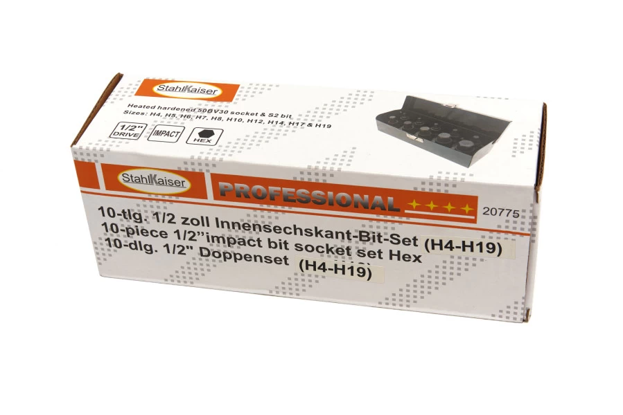Stahlkaiser 10 Delige ½” Krachtdoppenset H4-H19 4 Stahlkaiser 10 Delige ½” Krachtdoppenset H4-H19 - Afbeelding 4