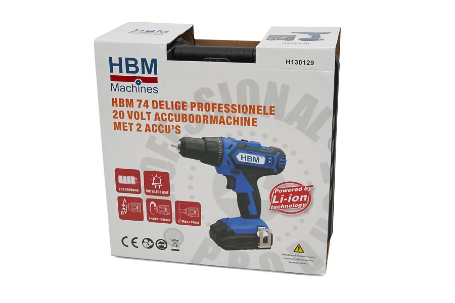 HBM Professionele Accuschroefboormachine 74-delig 20 Volt 15 HBM Professionele Accuschroefboormachine 74-delig 20 Volt - Afbeelding 15