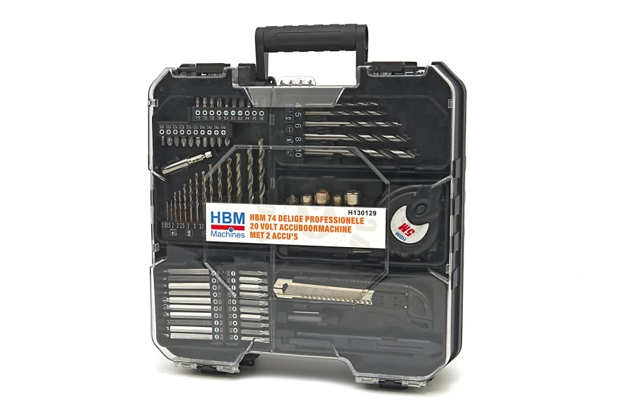 HBM Professionele Accuschroefboormachine 74-delig 20 Volt 14 HBM Professionele Accuschroefboormachine 74-delig 20 Volt - Afbeelding 14