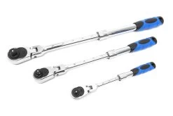 HBM 3 Delige Professionele Uitschuifbare Ratelset Met Kantelbare Koppen