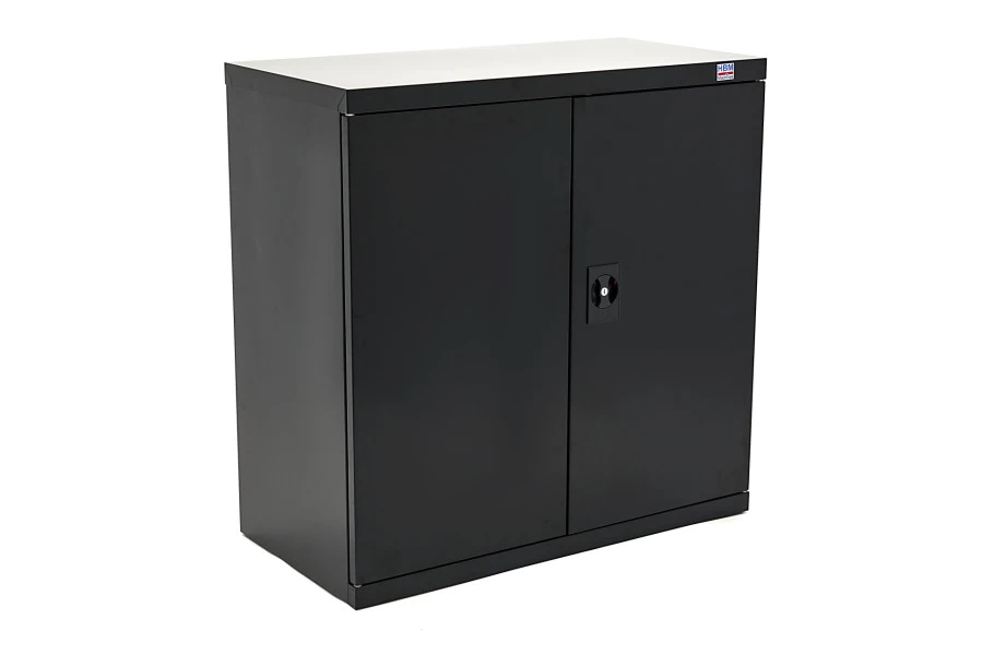 HBM Profi Gereedschapskast 90 X 45 X 90 Cm. Met 3 Planken Zwart 4 HBM Profi Gereedschapskast 90 X 45 X 90 Cm. Met 3 Planken Zwart - Afbeelding 4