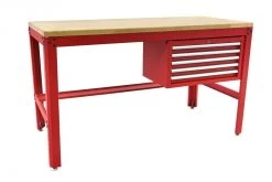 HBM 155 Cm Professionele Werkbank Met 5 Laden En Houten Werkblad, ROOD -Meubelgereedschap Winkel hbm 614 2.jpg 1200x600 79cbaebc88