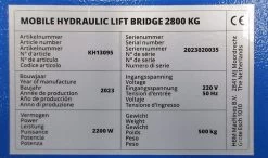 HBM Hydraulische Verrijdbare Autopoetsbrug, Bandenbrug, Hefbrug 2800 Kg 19 HBM Hydraulische Verrijdbare Autopoetsbrug, Bandenbrug, Hefbrug 2800 Kg -Meubelgereedschap Winkel img 6167.jpg 1200x600 553e5ebc88